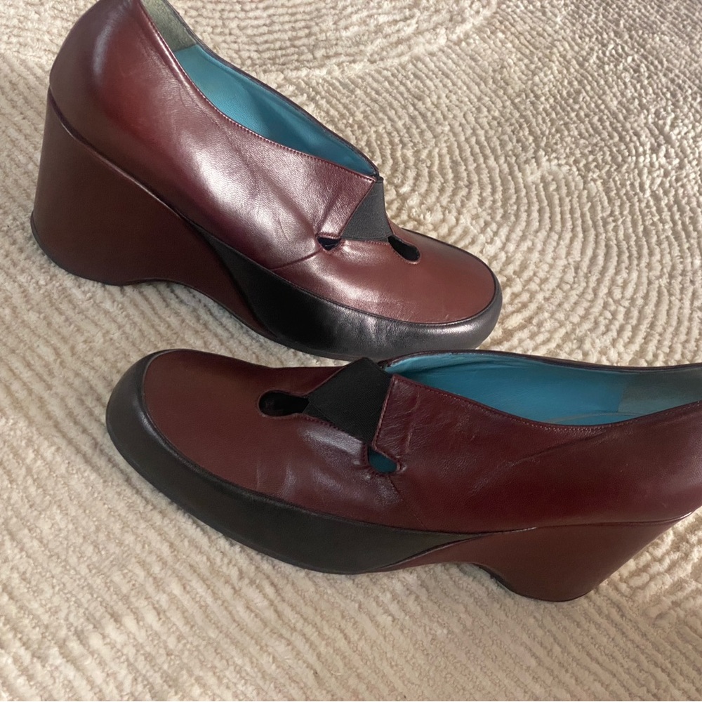 Thierry rabotin soft leather platform heels Italian comfort closed toe heels 40